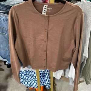 Old Navy Brown Button-Down Women's Shirt